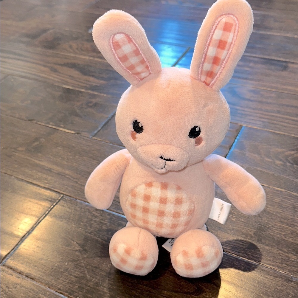 Laura Ashley osian Pink Plaid Bunny Plush